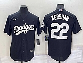 Dodgers 22 Clayton Kershaw Black Nike Turn Back The Clock Cool Base Jersey,baseball caps,new era cap wholesale,wholesale hats